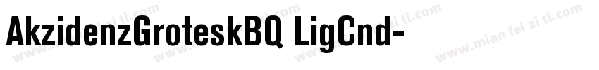 AkzidenzGroteskBQ LigCnd字体转换
